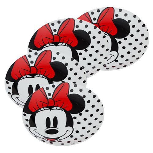 Disney Minnie Mouse 8-Inch Ceramic Salad Plate 4-Pack